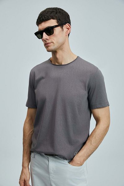Lufian 111020259 Junya Men's Basic T-Shirt Men's T-Shirt Mink
