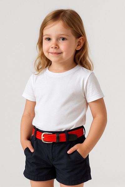 babbelt Red Children's Belt - Elastic Knit