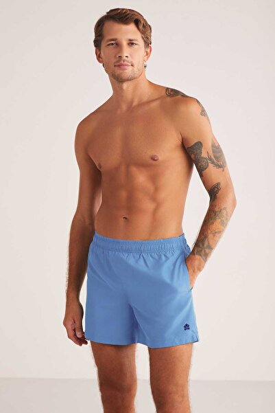 Kom Ice Düz Beli Ayarlanabilir Deniz Şortu