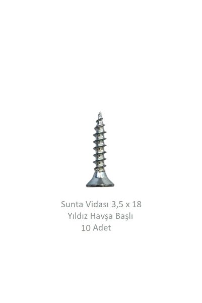 Adilon Sunta Vidası 3,5X18 10 Adet Tam Diş SNT YHB Vida