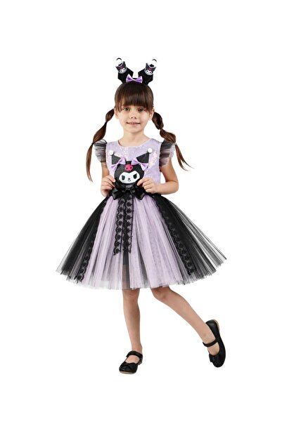 hn sport Kız Çocuk A Kalitede Kuromili Elbise Parti Mezuniyet Doğum Günü Kostüm Düğün Abiye Taç ve Tokalı