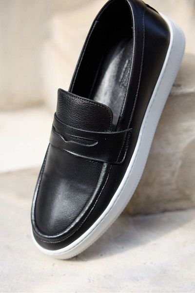 Vantaggio Мъжки мокасини Ravenna Black - 100% естествена кожа