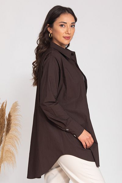 High Style Girls Asymmetrical Brown Hijab Tunic/Dress