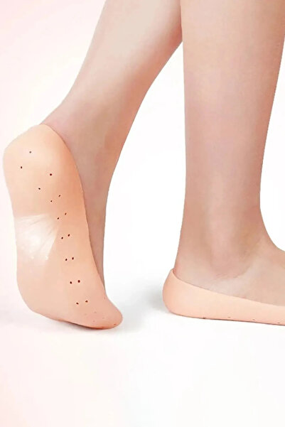 MatesStore Kadın Çocuk Topuk Çatlak Çorabı Silikon Patik Çorap Ölü Deri Atma ...