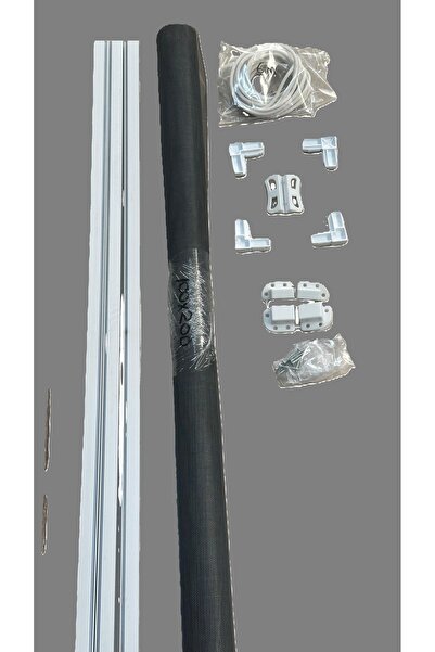 İlkim 17x25 Fberglass Sineklik Teli Tam Takım Beyaz Söktak 40x120 Pencere