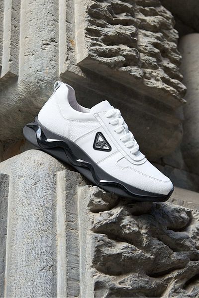 Vantaggio Ανδρικά αθλητικά παπούτσια Vincio White 100% γνήσιο δέρμα
