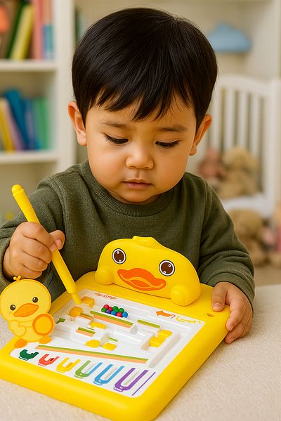 MUSAFFA Magnetic Duck Maze Puzzle Board Game for Kids – Color Sorting and Logic Learning Toy
