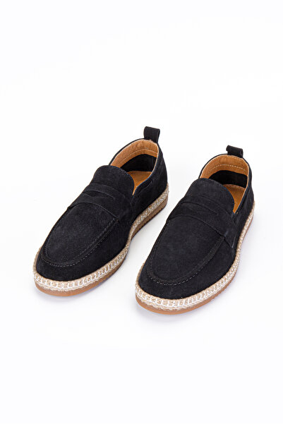 Vantaggio Чоловічі мокасини з чорної замші 100% натуральної шкіри Phoenix