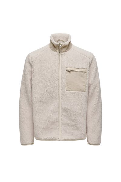 Only & Sons Onsdallas Sherpa Jacket Otw Vd Κρέμα