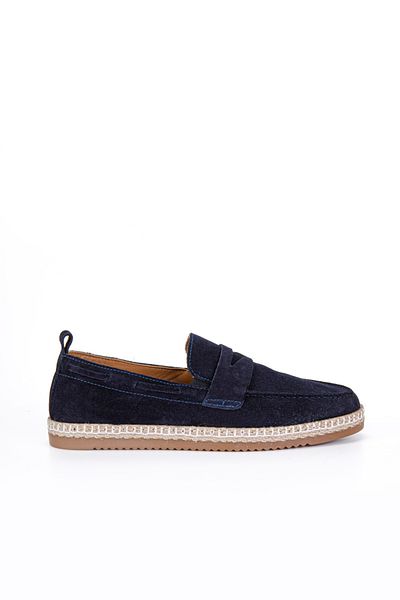 Vantaggio Ανδρικά Loafer παπούτσια Phoenix Navy Blue Suede 100% γνήσιο δέρμα