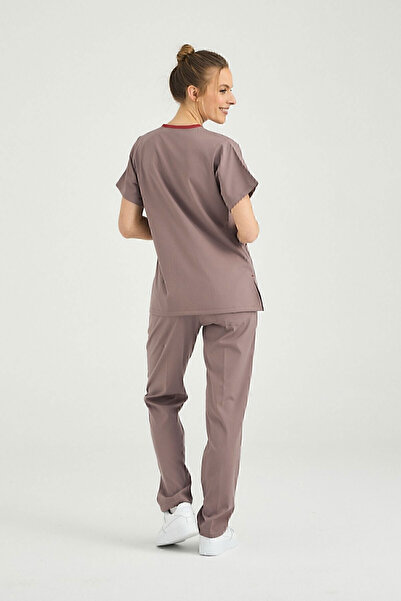 Pozitif Üniforma Dusty Rose Positive Lycra Surgical Suit - Scrubs Jersey (Bottom)