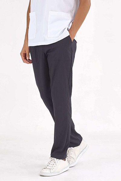 ÇİZGİ MEDİKAL Pantaloni de lux Lycra albastru bleumarin cu un singur fund (țesătură LYCRA DE ÎNALTĂ CALITATE)