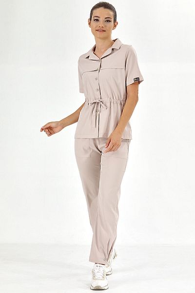 ÇİZGİ MEDİKAL Cremă Retro Lux Lycra Doctor Nurse Scrubs Tricou Partea Inferioară
