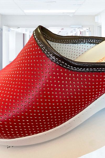 ÇİZGİ MEDİKAL Custom High Sole Red Sabo Slippers Orthopedic Doctor Nurse Hospital Slippers