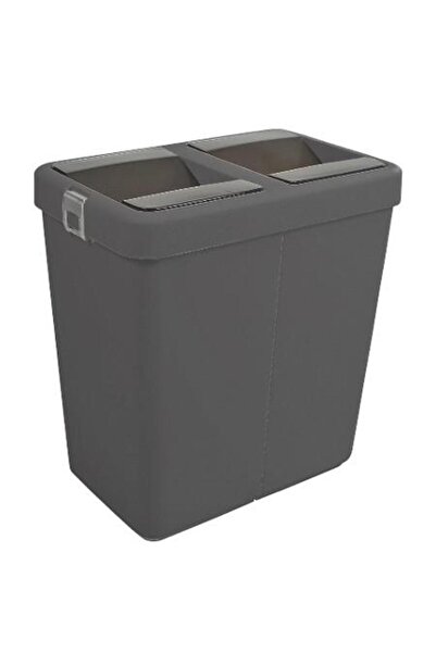Motek 80 Litre Hassas Kapaklı Çift Gözlü Geri dönüşüm Çöp Kovası