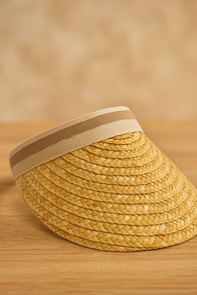 MYZİ STORE Women's Hill Outdoor Organic Straw Visor Hat