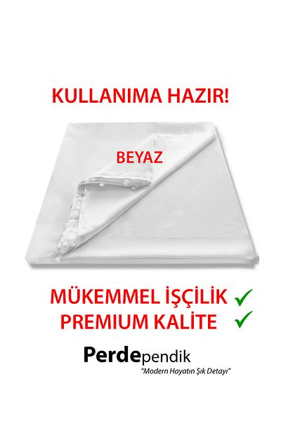 Emes Sunshade Curtain White Luxury Thick Satin No Ironing Required 1St Quality Ready to Use Curtain
