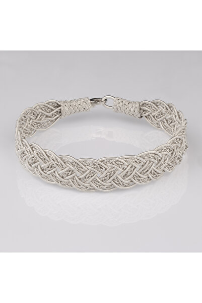 Black Sea Port Trabzon Kazaziyesi Gümüş Zincir Örme Bileklik Bilezik