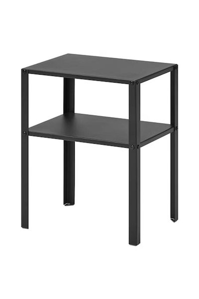 TRINAR Minimalist Nightstand for Bedroom, Living Room, Black, Lightweight, Easy Assembly