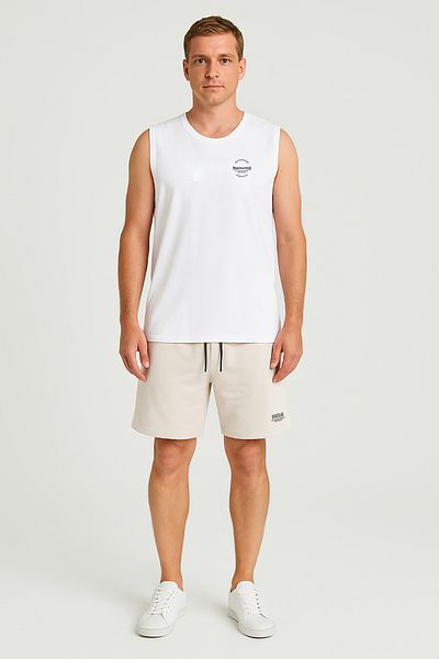 Cottonland Ανδρικό FIELD Regular Cut O Neck Μονό Ζέρσεϊ Χτενισμένο Βαμβακερό Μονό ΛΕΥΚΟ