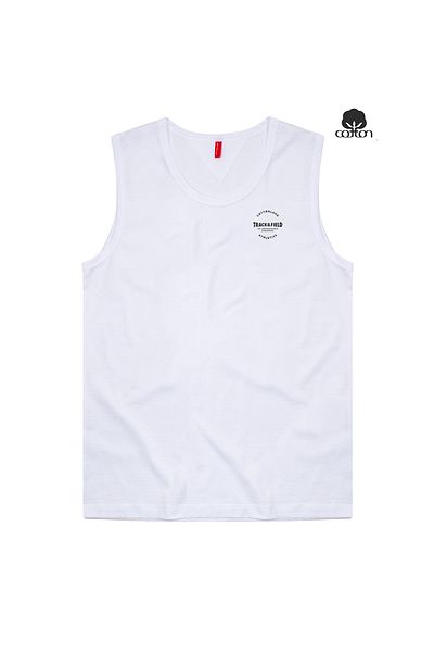 Cottonland Ανδρικό FIELD Regular Cut O Neck Μονό Ζέρσεϊ Χτενισμένο Βαμβακερό Μονό ΛΕΥΚΟ