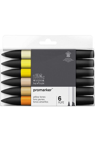 Winsor Newton Promarker 6 Pack Yellow Tones
