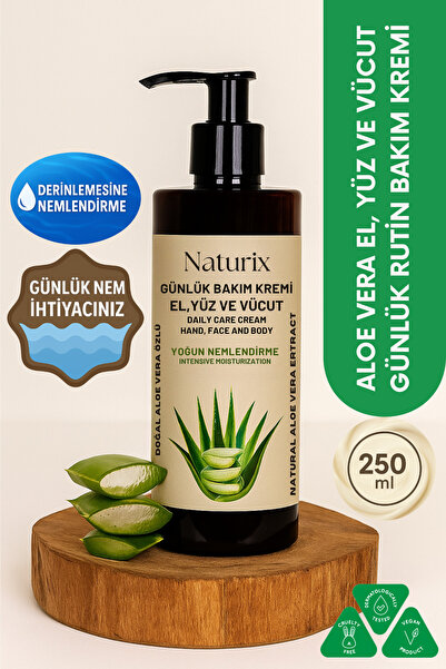 Naturix خلاصة الصبار - كريم العناية بالوجه والجسم 250 مل |   لوشن مرطب وإصلاح...
