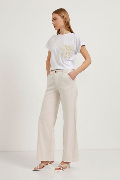 Arma Life Pantaloni Palazzo Stone pentru damă, cu talie elastică