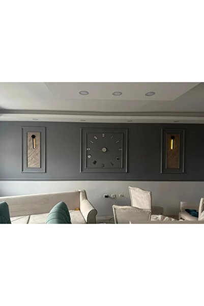 Betül Home Design 2'li Modern Dekoratif Ledli Tasarım Siyah Renk Gün Işığı Aplik 50 Cm (ELEKTRİKLİDİR)
