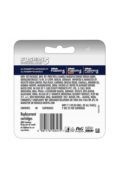 Gillette Fusion Proglide 4-Piece Spare Shaving Blade Set