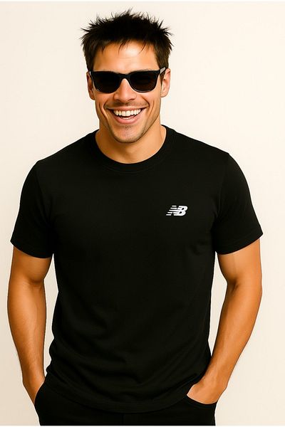 New Balance Ανδρικό μαύρο μπλουζάκι Nb Classic Logo