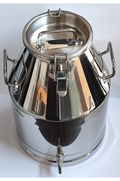 Favo Agro 30 Litre Zeytinyağı Güğümü - Musluklu - Paslanmaz Çelik - Klips Kapaklı