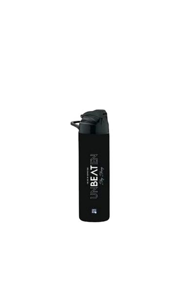 Gıpta Unbeaten Tritan Painted Patterned Flask with Straw 630Cc (Black)