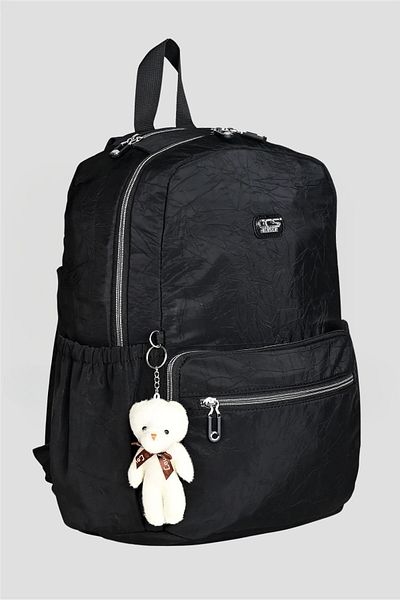 ÇÇS Black Backpack with Keychain 16910
