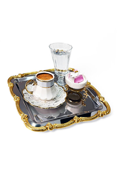 EVSTYLE 3-Piece Silver Ivy Tray - Stainless Steel