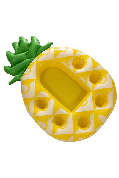 Şeker Ofisi Pineapple Shaped Large Inflatable Cup Holder – Pool Drink & Snack Floating Tray