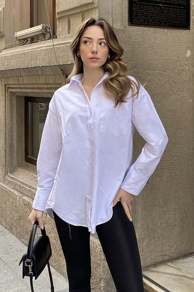 la & vetta Cămașă albă Oxford oversize