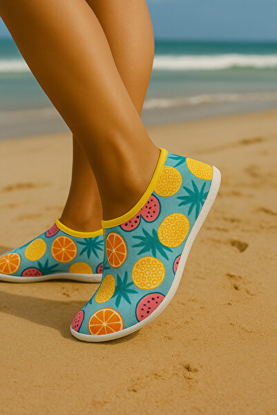 fluffy Beach and Sea Women's Shoes - Pool Shoes
