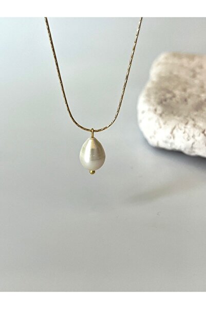 Ladies&Gentlemen Damla Inci Detaylı 14k Altın Kaplama Kolye