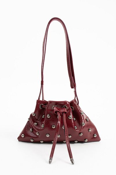 NBİBAGS Geantă de umăr pentru femei Black Trok Stone Mini Geantă Roșu Claret