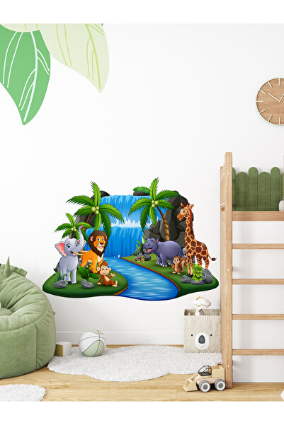 MAARS Masal Diyarına Yolculuk Sevimli Hayvanlar Adası Duvar Sticker’ı
