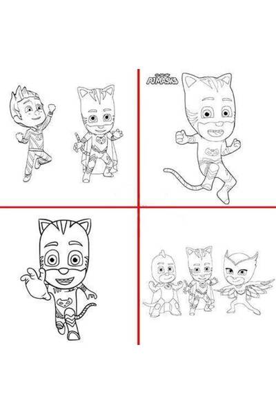 Parti Dükkanım Pijamaskeliler Boyama Kitabı Stickerlı (16 SAYFA)