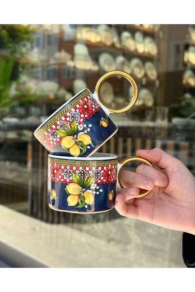 Onedekor Luxury Lemoon Mug Set of 2