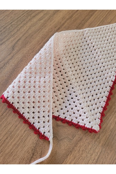 ÇİÇEKÖRGÜ Πλεκτή μπαντάνα, Πλεκτή στο χέρι Τρίγωνη μπαντάνα, Καλοκαιρινή μπαντάνα