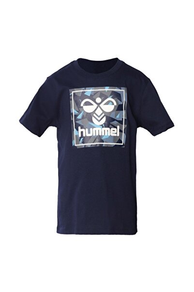 hummel Ανδρικό μπλουζάκι με στάμπα Navy Blue 911569-7480 Hmlcol T-shirt S/s