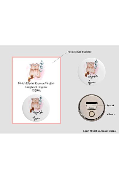 Personalized Metal Opener Magnet Baby Opener Magnet Newborn Magnet 10pcs