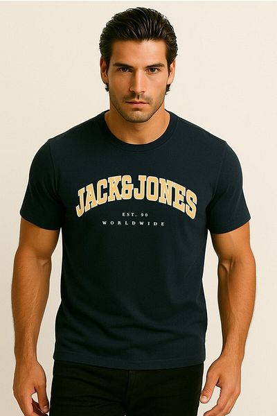 Jack & Jones Tricou pentru bărbați cu logo-ul Jack Jones, albastru bleumarin