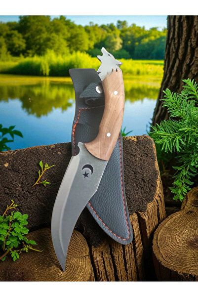 MERTCAN KNİFE Ay Yıldızlı Kurt Başlı Outdoor Av Ve Kamp Bıçağı Mutfak Bıçağı Çakı Kasap Et Bıçağı