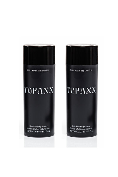 Topaxx 2 Adet Siyah/black Dolgunlaştırıcı Saç Fiber Topik Tozu 27,5 Gr