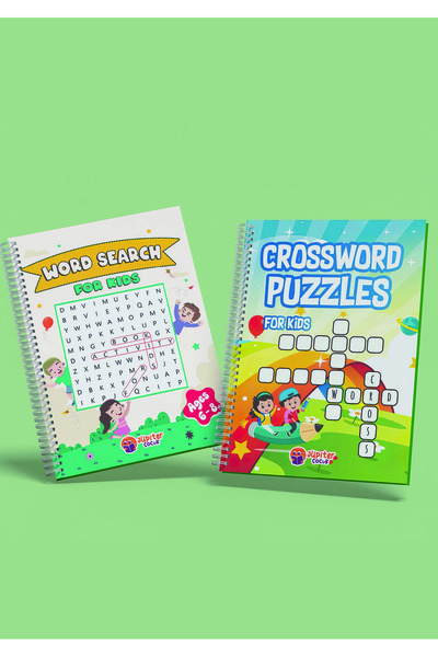 Jüpiter Çocuk Yayınları Smart Puzzle Duo – Wordsearch and Crossword Set for K...